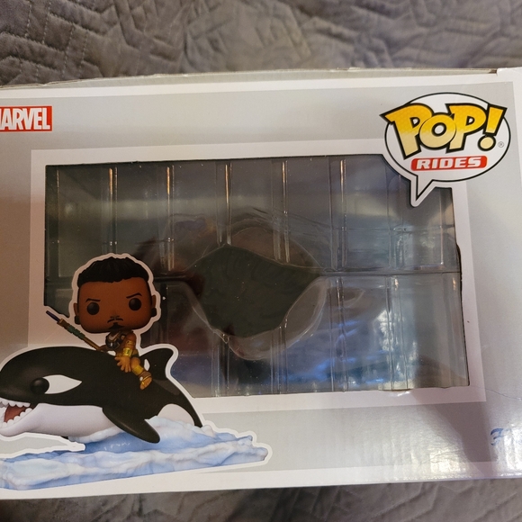 New-FUNKO POP RIDES! DELUXE MARVEL STUDIOS WAKANDA FOREVER NAMOR WITH ORCA # 116 - Picture 3 of 5